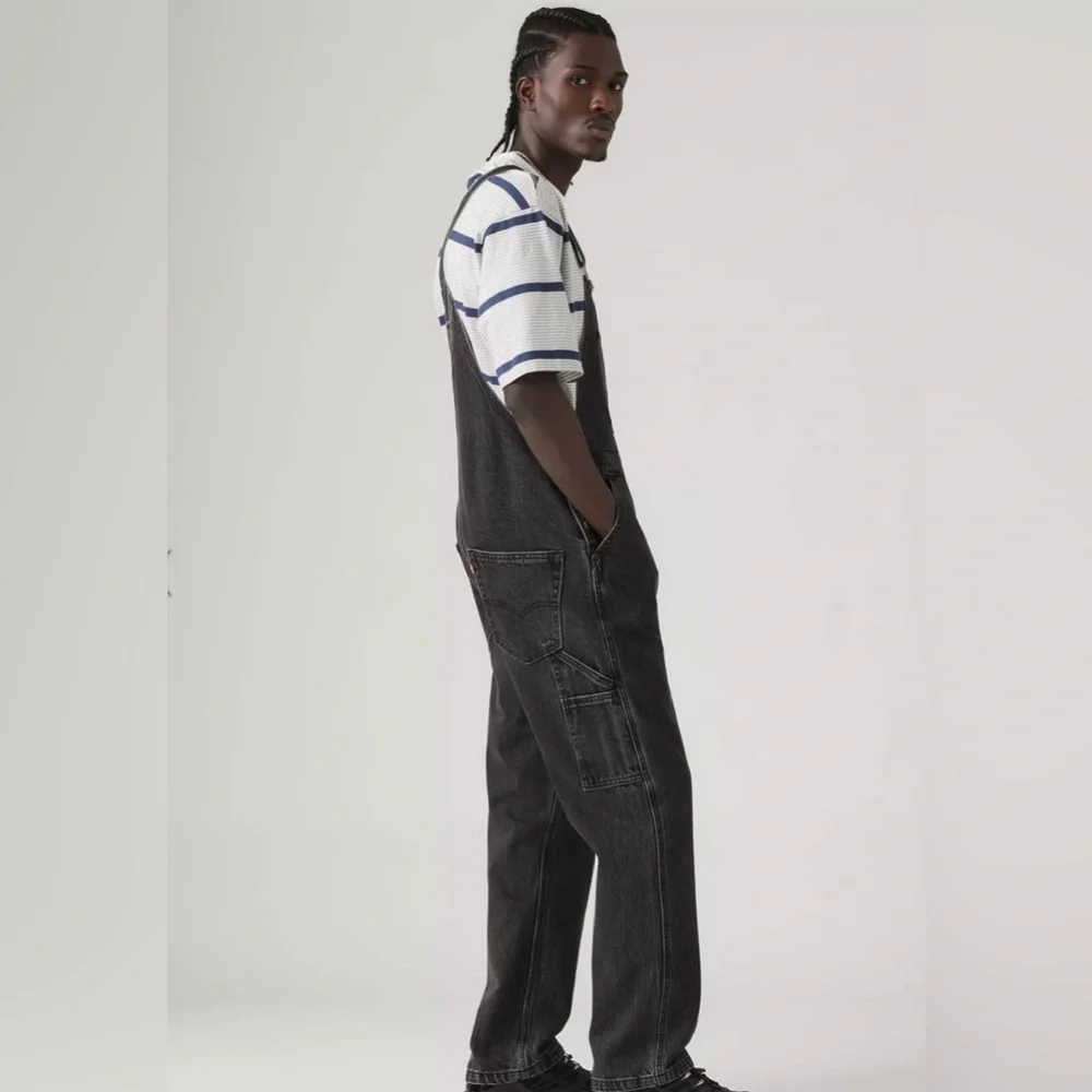 Levi's®‎ Workwear RED TAB™ MEN'S durable Black denim OVERALLS size Small new